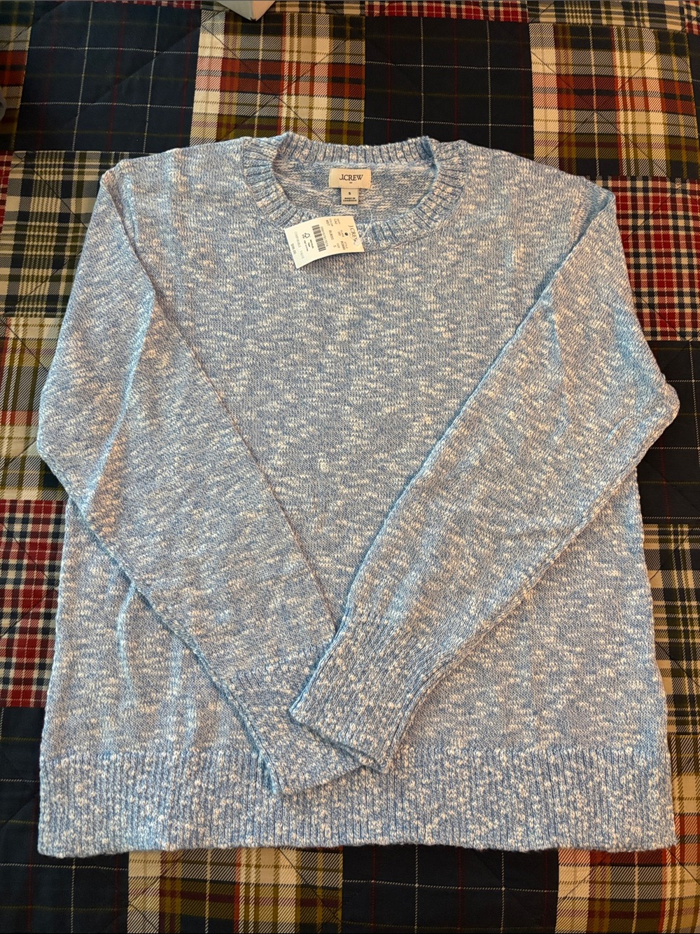 J. Crew women’s  Light Blue Marled beach Sweater -